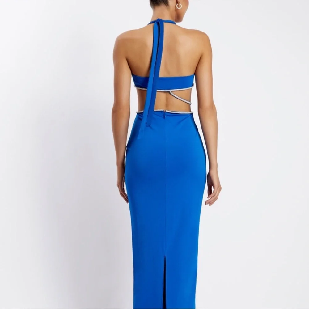 NWT Brand New Meshki NICHA Diamante Cut Out Midi Dress - Picture 13 of 16